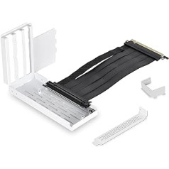 LIANLI O11DE-1W vertikalus vaizdo plokštės laikiklis, skirtas O11 Dynamic EVO White, PCI-E 4.0 stovo kabelis įtrauktas - O11DE-1W