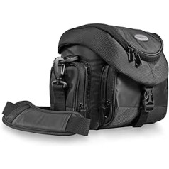 Mantona Premium Kameratasche - Universaltasche inkl. Schnellzugriff, Staubschutz, Tragegurt und Zubehörfach, geeignet für DSLM ir DSLR Kameras, schwarz