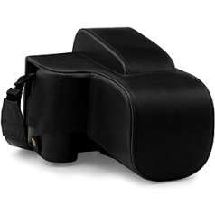 „MegaGear“ dirbtinės odos dėklas, suderinamas su „Nikon Coolpix P950“ – juodas