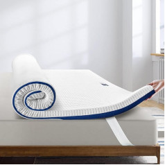 Bedstory Viengulė lova Topper 80 x 190 cm aukščio 5 cm atminties putų gelio užpildytas Topper čiužinys Topper su elastingais kampais nuimamas ir skalbiamas