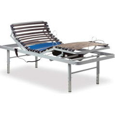 Gerialife Elektrinė sulankstoma lova, sustiprinta (105 x 200, kabelinis valdymas, metalinė, kabelinis nuotolinio valdymo pultas + reguliuojamos kojelės, 105 x 200 cm