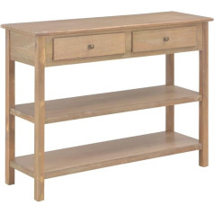 Vidaxl Spintelė su 2 stalčiais 2 lentynomis Šoninė spintelė Komoda su stalčiais Šoninis staliukas Prieškambario staliukas Konsolinis staliukas Medienos spalva MDF 110 x 35 x 80 cm
