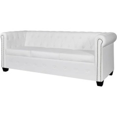 Vidaxl 2 ir 3 vietų Česterfildo sofa / kušetė, dirbtinės odos biuro baldų komplektas