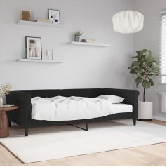 ‎Lapooh LAPOOH Dviaukštė lova su čiužiniu juoda 100x200 cm aksomas, sofa lova, dienos lova, sofa lova, sofa lova, jaunimo lova, lovos rėmas, sofa lova - 3197758