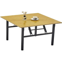 Sh-Tables Sulankstomas kvadratinis stalas, žemas japoniško stiliaus stalas / studijų / valgomojo stalas / mažas rašomasis stalas, skirtas Tatami miegamojo lango diagramai, H35/50cm