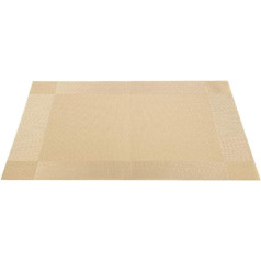 Qanyegn 4 PVC kilimėlių rinkinys, virtuviniai kilimėliai, kilimėliai stalui, kilimėliai dubenėliams ir staltiesėms, atsparūs karščiui, lengvai valomi (aukso spalvos)