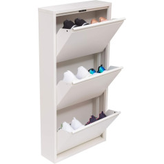 Mabel Home Modernus 3 pakopų batų laikymo spintelės batų stovas baltas