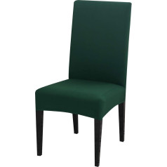 ‎Vanderhome VanderHOME Elastiniai kėdžių dangteliai Stretch valgomojo kambario kėdžių dangteliai Spausdintas banketinių kėdžių sėdynės apsauga Poliesterio apsauginis dangtelis Pakuotė 4 tamsiai žalias