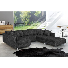 Kuechen-Preisbombe Gyvenamasis kambarys Sofa sofa Kampinė sofa juoda Minskas XXL