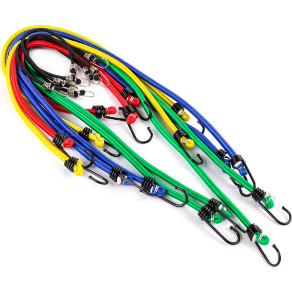 Elastinių linijų guminis bagažo tvirtinimo rinkinys 12 vnt.  -02836