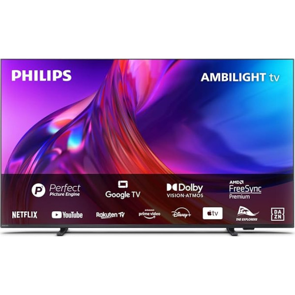 Philips Ambilight TV | 55PUS8508/12 | 139 cm (55 Zoll) 4K UHD LED televizorius | 60 Hz | HDR | Dolby Vision | Google TV | VRR | WiFi | Bluetooth | DTS:X | Sprachsteuerung