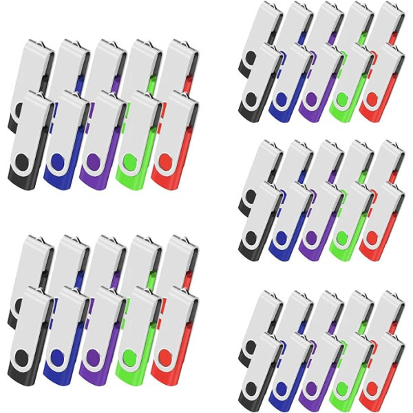 AreTop USB 2.0 USB 2.0 Flash diskas USB 2.0 Flash diskas, skirtas kompiuteriui, nešiojamajam kompiuteriui, automobiliui 8GO 50 vnt.
