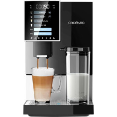 Cecotec Vollautomatinė kavos aparatas Cremmaet Compactccino Black Silver, 19 Bar, Milchbehälter, Thermoblock-System, 5 Mahlstufen, 150g Kaffeespeicher