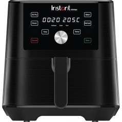 Instant Pot Brands Vortex 4-in-1 karšto oro keptuvė 1650 W, 3,7 l - su kepimo indu ir mini orkaite, sveikas karšto oro kepimas, kepimas, skrudinimas ir maisto pašildymas, juoda