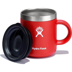 HYDRO FLASK - Kavos puodelis 177 ml (6 oz) - Vakuuminis nerūdijančio plieno termo puodelis - Izoliuotas puodelis su rankena ir dangteliu - Kelioninis puodelis - Kavos puodelis, kurį galima plauti indaplovėje - Goji