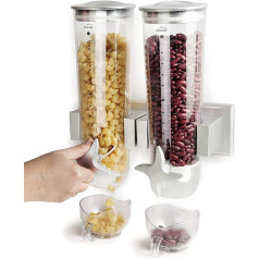 LACOR 62542 Dvigubas besisukantis grūdų dozatorius, 2 x 1,50 litro, plastikinis, poliesteris, šviesus