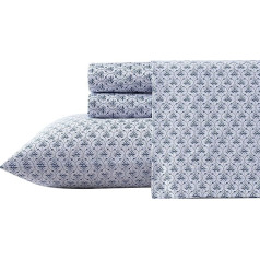 Laura Ashley Home Minkštas satino medvilnės elegantiškas švelnus ir kvėpuojantis antklodės užvalkalas, karališkas dydis Rosemary Blue