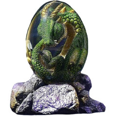 YueWan Lava drakono kiaušinis su ekrano pagrindu Krištolo dervos drakono kiaušinio ornamentai stalui dekoruoti