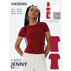 Vikisews Jenny siuvimo modelis marškinėliai dydis 8-24