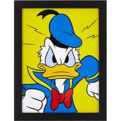 Pyramid International Donald Duck (Mad) 30x40 cm gerahmter Druck, 250GSM PAPERWRAP MDF, Mehrfarbig, 44 x 33 x 4 cm