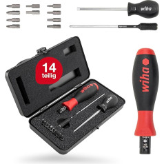 Wiha Drehmoment-Schraubendreher 0,8-5,0 Nm inkl. Dėžutė + antgalių rinkinys TorqueVario®-S, 14 tlg., Pozidriv/ TORX®/ Innensechskant/ Phillips (26893)