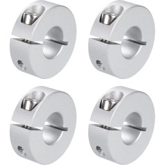4 Stück Single Split Klemmschaft Kragen 15 mm Bohrung, einteiliger Spannkragen, 35 mm Außendurchmesser, 12 mm Dicke, Aluminiumlegierung Set Schraube Split Collar Clamp