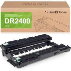 swiss toneris DR2400 DR-2400 Būgnas Suderinamas su Brother TN2420 Toneris, skirtas MFC-L2710DN MFC-L2730DW MFC-L2750D HL-L2310D HL-L2350DN HL-L2370DN HL-L2375DW DCP-L2510D DCP-L2530DW -1 pakuotė