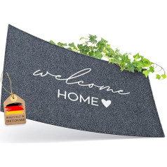 ElbFuchs [Naujas kilimėlis | Sveiki atvykę į namus [galima skalbti skalbimo mašinoje] Durų kilimėlis Welcome I Durų kilimėlis tinka naudoti viduje ir lauke | Durų kilimėlis Grey | Durų kilimėlis 40 x 60 cm