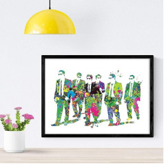 Nacnic Reservoir Dogs Akvarelė Menas Dizainas Kino lapai Filmai Aktoriai Senų filmų plakatai Akvarelė A4 dydžio