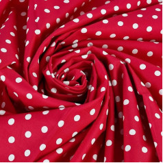 Polka Dot 100% medvilnės - balta ant mėlynos - 140 cm pločio Poplino audinys - amatų spausdinimas suaugusiems ir vaikams - vaikų amatų dygsniavimo audinio medžiaga, skirta pasidaryk pats, namų dekorui, suknelėms - 2 metrai