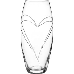 DIAMANTE Širdis širdies vazoje Rankomis šlifuoti Swarovski kristalai 30cm