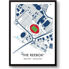 GroundDesigns Bolton Wanders The Reebok Stadium A3 formato meninė kortelė - BWFC