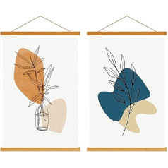 Lanpn A0 magnetinis plakatų rėmelis, 3 pėdų 3 pėdų x 4 pėdų 3 pėdų x 55 colių (90x140 cm) magnetinis paveikslų rėmelis, natūralaus medžio plakatų rėmelis plakatams, magnetiniai rėmeliai, plakatų rėmeliai (91 cm, tikmedis, 2 pakuotės)