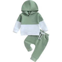 Himllauen Kūdikių berniukų mergaičių drabužiai Hoodie + kelnės Dviejų dalių kūdikių drabužiai Naujagimių rinkinys 0-3 metų Toddler Outfit