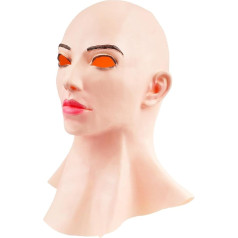 Moterų veido kaukė, realistiška moterų latekso siaubo galvos danga, Helovinas Cosplay Drag Queen Fancy Dress Headwear kaukė Šalis Cosplay kostiumas rekvizitai