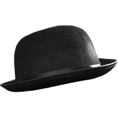 ILOVEFANCYDRESS Bowler Hat kostiumų aksesuarai Vyrai Moterys Dydžiai 55 cm 58 cm 60 cm Veltinis Viktorijos laikų džentelmeno kostiumas