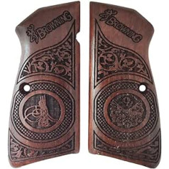 ZIB GRIPS Browning HP 14 pistoleto rankena rankų darbo iš riešutmedžio Ars.09