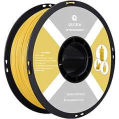 QIDI TECH PLA Rapido siūlas 1,75 mm, 3D spausdintuvo siūlas PLA, tinkamas didelės spartos spausdinimui, PLA siūlas 1,75 daugeliui FDM 3D spausdintuvų, 1 kg ritė (2,2 svaro), geltona