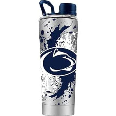 „Gametime Sidekicks“ „Penn State“ nerūdijančio plieno purtytuvo taurė su kratytuvo kamuoliuku oficialiai licencijuota 18/8 nerūdijančio plieno dviguba sienelė vakuume izoliuoti UV LED spausdinti logotipai