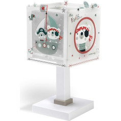 Dalber Kinder Tischlampe Nachttischlampe Piraten The Pirates Tiere, Grau, 14 x 14 x 29 cm