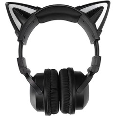 „ciciglow“ belaidės „Bluetooth“ ausinės, sulankstomos stereofoninės ausinės, LED vaikiškos ausinės su katės ausimis, kvėpuojanti LED lemputė, mirksi, dovana berniukams ir mergaitėms