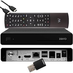 VU+ Zero HW 2 versija – 1x DVB-S2 Full HD Sat Tuner E2 Linux imtuvas, YouTube, palydovinis imtuvas su įrašymo funkcija, kortelių skaitytuvas, medijos leistuvas, EasyMouse HDMI laidas ir 300 Mbitų WiFi atmintinė,