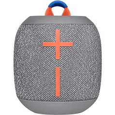 „Ultimate Ears Wonderboom 2“ nešiojamasis „Bluetooth“ garsiakalbis, 360 ° garsas, atsparus vandeniui ir dulkėms, lauko režimas, prijunkite du garsiakalbius stereo garsui, 13 valandų akumuliatoriaus veikimo laikas – pilka