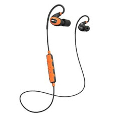 ISOtunes PRO 2.0 Bluetooth Earbuds ausinės, 27dB triukšmo slopinimas, 16 ir daugiau valandų baterija, IP67 patvarumas, triukšmą slopinantis mikrofonas (saugi oranžinė)