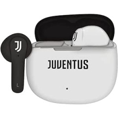 TECHMADE Juventus belaidės į ausis įdedamos ausinės su įkrovimo dėžute, balta/juoda