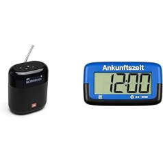 JBL Tuner XL radijo įrašymo įrenginys juodos spalvos – nešiojamasis Bluetooth garsiakalbis su MP3 ir Needit Park Micro elektroniniu parkavimo disku su patvirtintu skaitmeniniu parkomatu Micro Blue su baterija ir tvirtinimu