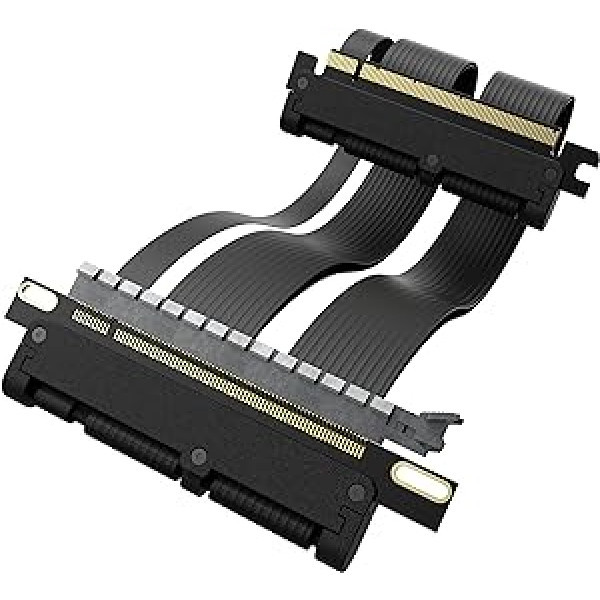 EZDIY-FAB PCIE 4.0 16x lankstus itin didelės spartos kilimo kabelis PCI Express jungtis GPU išplėtimo plokštė dviguba atvirkštinė jungtis, skirta ITX [21 cm]