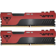 Patriot Memory Viper Elite II žaidimų atminties rinkinys DDR4 16GB (2x8GB) 3600MHz juoda/raudona