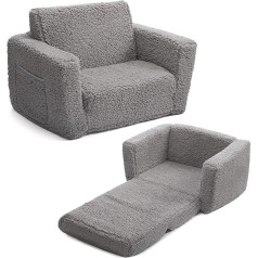Bejoy Vaikiška sofa sulankstoma 2-in-1 sofa lova, vaikiškas fotelis, 
