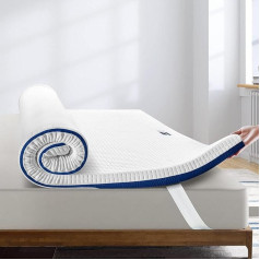 Bedstory Dvigulė lova Memory Foam Topper su geliu 160 x 190 x 5 cm Dust Mite Proof su nuimamu ir skalbiamu užvalkalu Kvėpuojantis čiužinys Topper